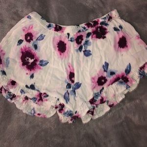 flowy flower shorts